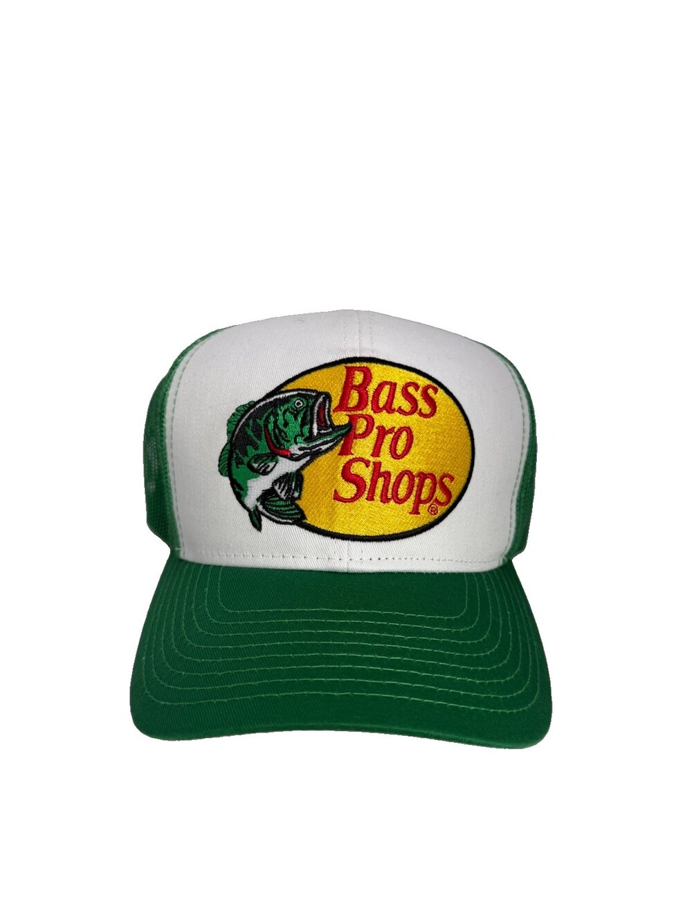 Bass Pro Shops Embroidered Logo Mesh-Back Trucker Cap Adjustable Hat Authentic